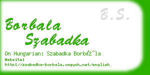 borbala szabadka business card